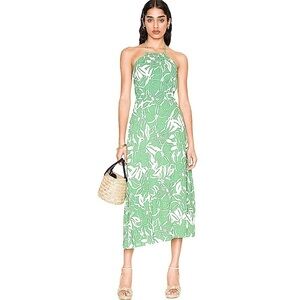 NEW Faithfull the Brand Taormina Midi Dress El‎ Marsa Floral Print Size XL